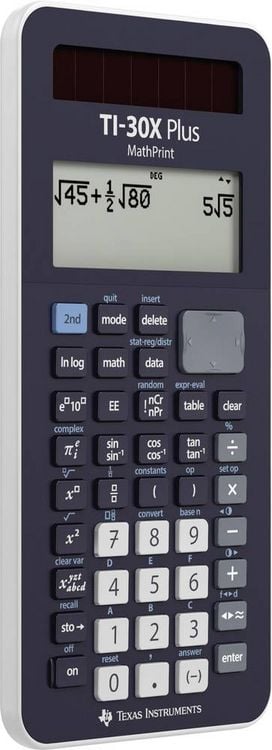 Produktbild: Schulrechner TI-30X Plus MathPrint dunkelblau, hochaufl&ouml;sendes Display