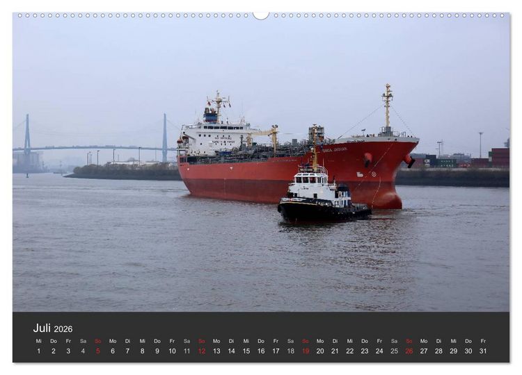 Produktbild: Hafen Hamburg 2026 (hochwertiger Premium Wandkalender 2026 DIN A2 quer), Kunstdruck in Hochglanz