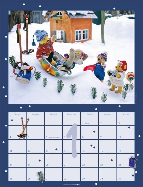 Produktbild: Teddyb&auml;ren Kalender 2027