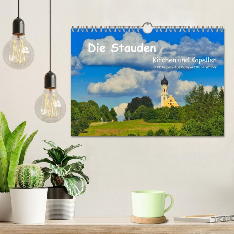 Produktbild: Die Stauden, Kirchen und Kapellen im Naturpark Augsburg westliche W&auml;lder (Wandkalender 2026 DIN A4 quer), CALVENDO Monatskalender
