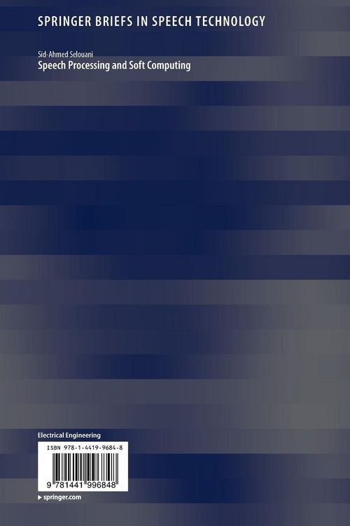 Produktbild: Speech Processing and Soft Computing