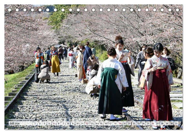 Produktbild: Die Kirschbl&uuml;te in Japan (Tischkalender 2026 DIN A5 quer), CALVENDO Monatskalender