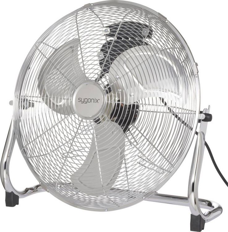 Produktbild: Sygonix Bodenventilator 70W (&Oslash; x H) 505mm x 480mm Chrom