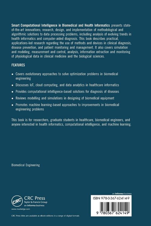 Produktbild: Smart Computational Intelligence in Biomedical and Health Informatics