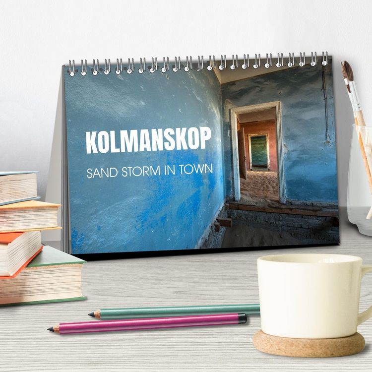 Produktbild: Kolmanskop Sand storm in town (Desk Calendar 2026 DIN A5 landscape), CALVENDO 12 Month DeskCalendar