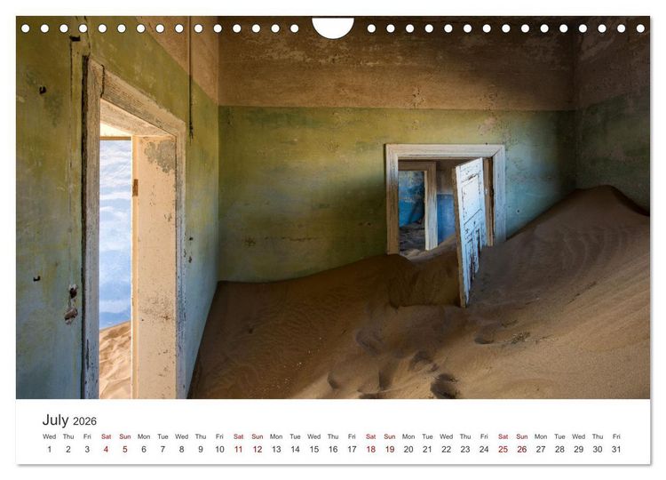 Produktbild: Kolmanskop Sand storm in town (Wall Calendar 2026 DIN A4 landscape), CALVENDO 12 Month Wall Calendar