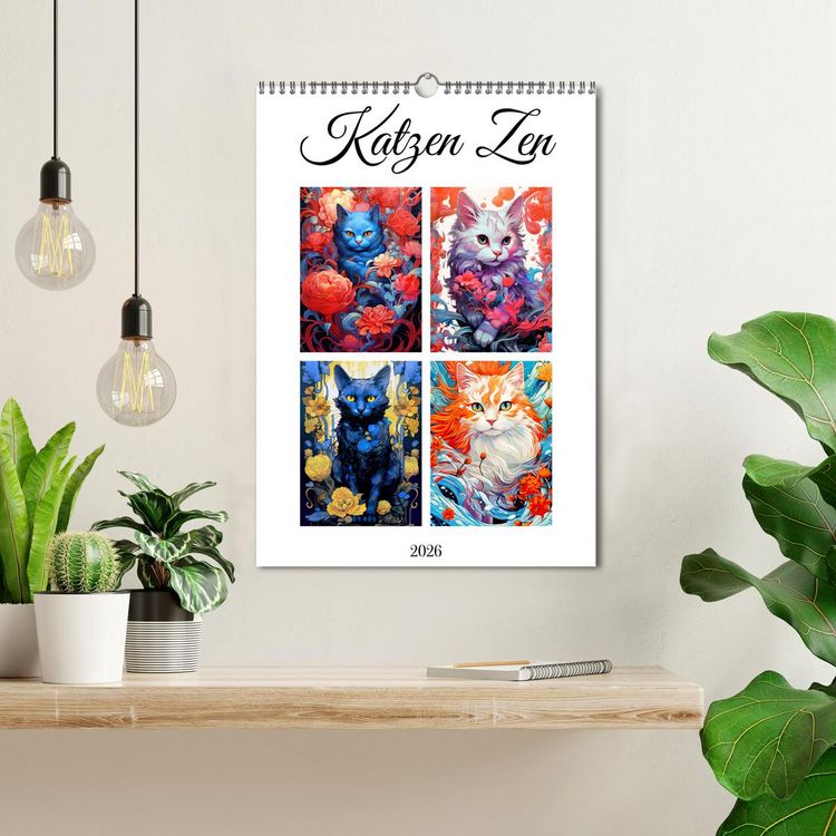 Produktbild: Katzen Zen (Wandkalender 2026 DIN A3 hoch), CALVENDO Monatskalender