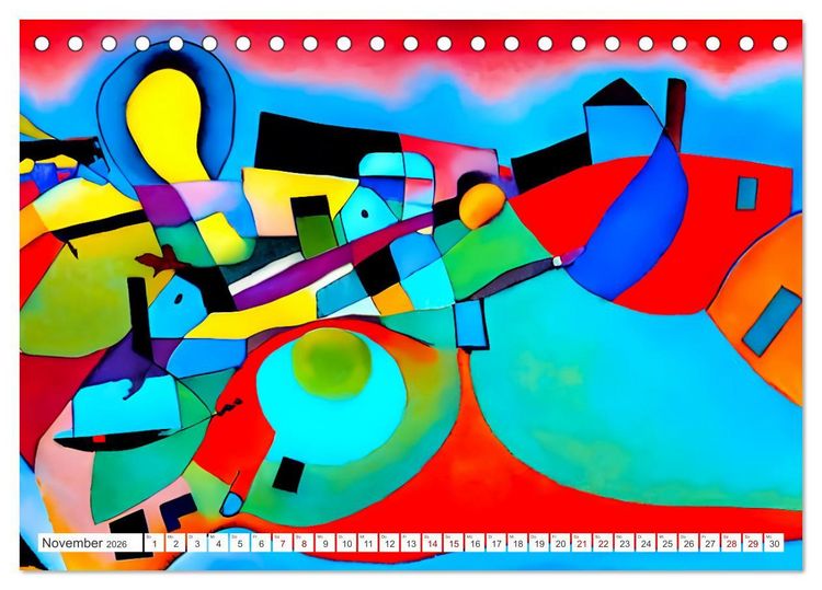 Produktbild: Expressionismus - Farbenspiel der Kunst (Tischkalender 2026 DIN A5 quer), CALVENDO Monatskalender