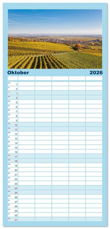 Produktbild: Familienplaner 2026 - Freinsheim - So Wunderbar mit 5 Spalten (Wandkalender, 21 x 45 cm) CALVENDO