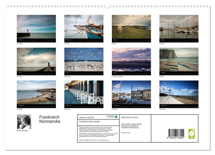 Produktbild: Frankreich Normandie (hochwertiger Premium Wandkalender 2026 DIN A2 quer), Kunstdruck in Hochglanz