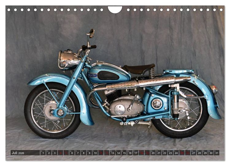 Produktbild: Deutsche Motorrad - Legenden - Rollende Kunstwerke aus alten Zeiten (Wandkalender 2026 DIN A4 quer), CALVENDO Monatskalender