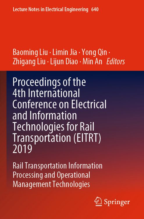 Produktbild: Proceedings of the 4th International Conference on Electrical and Information Technologies for Rail Transportation (EITRT) 2019