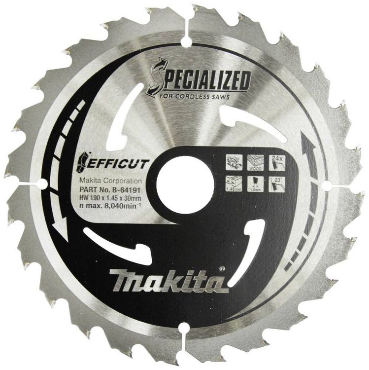 Produktbild: Makita B-64191 Kreiss&auml;geblatt 190 x 30 x 1.45mm Z&auml;hneanzahl: 24 1St.