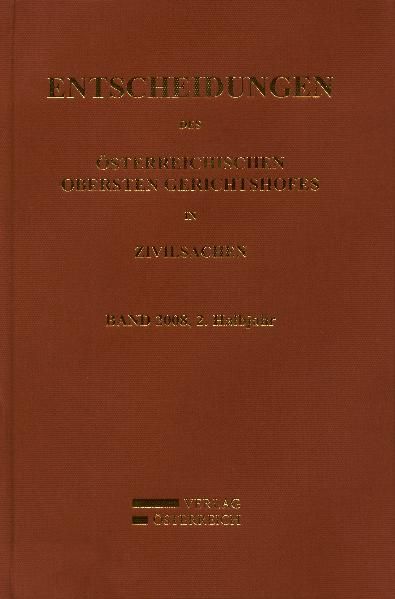 Produktbild: Entscheidungen des &Ouml;sterreichischen Gerichtshofes in Zivilsachen