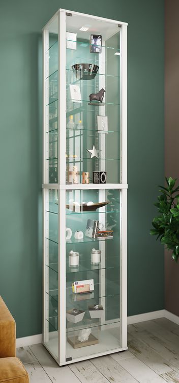 Produktbild: Holz Glas Stand Vitrine Sammelvitrine Kavisa XXL