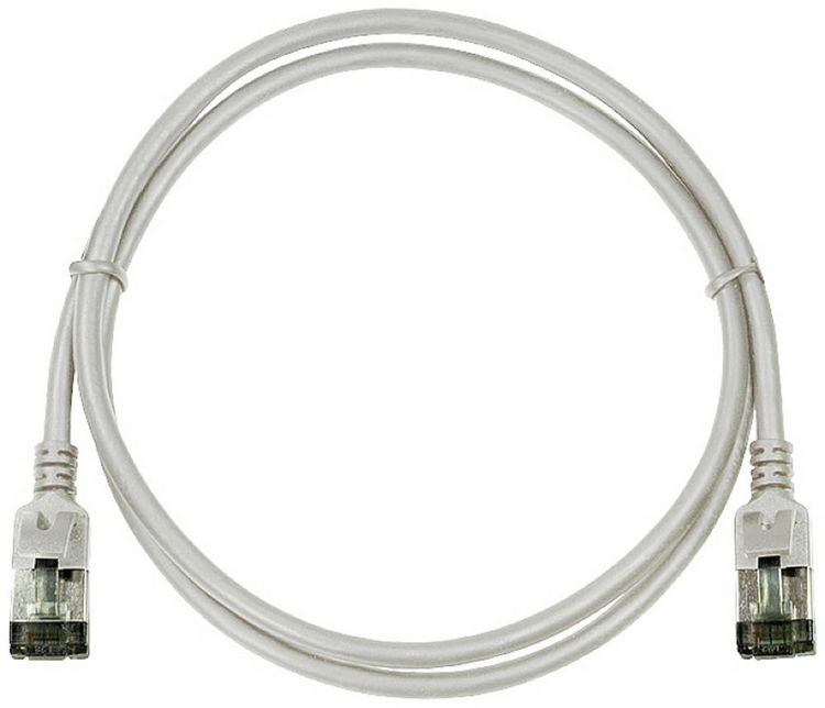 Produktbild: LogiLink CQ9042S RJ45 Patchkabel CAT 6a U/FTP 1.50 m Grau extrem d&uuml;nn, Flammwidrig, Flexibel, Folienschirm, Halogenfrei, mit Rastnasenschutz