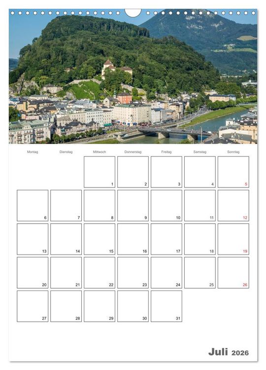 Produktbild: Bezauberndes SALZBURG / Terminplaner (Wandkalender 2026 DIN A3 hoch), CALVENDO Monatskalender