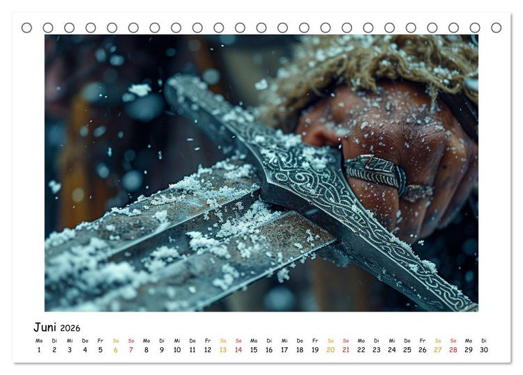 Produktbild: Wikinger - mutige Krieger (Tischkalender 2026 DIN A5 quer), CALVENDO Monatskalender