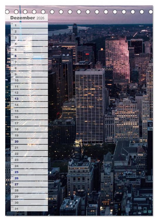 Produktbild: New York - Manhattan (Tischkalender 2026 DIN A5 hoch), CALVENDO Monatskalender