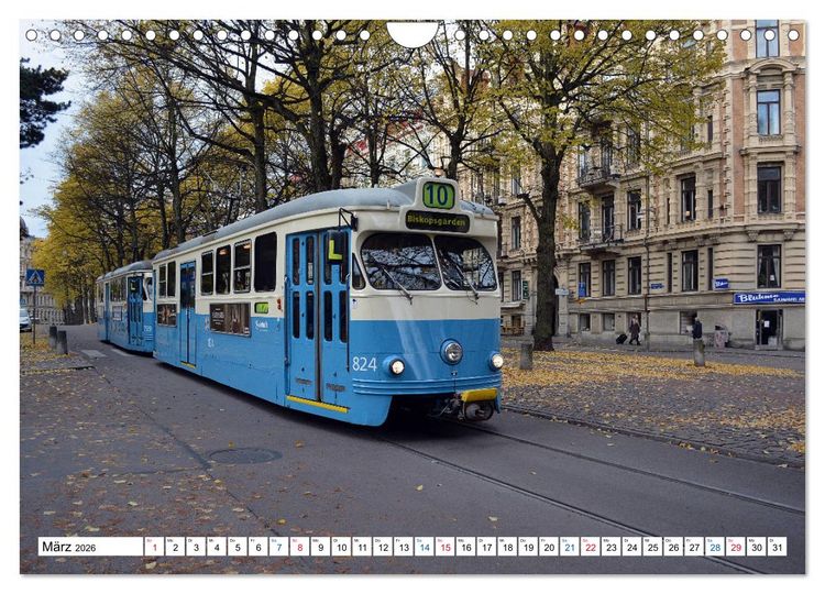 Produktbild: Die G&ouml;teborger Stra&szlig;enbahn (Wandkalender 2026 DIN A4 quer), CALVENDO Monatskalender