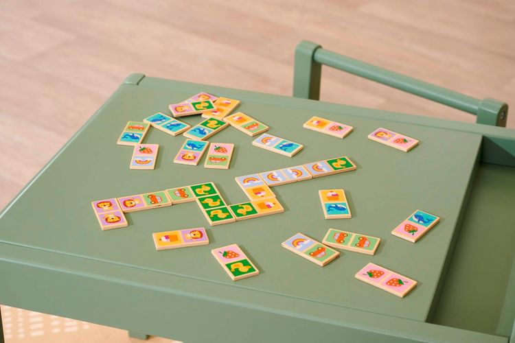 Domino En Bois Eichhorn – 28 Cartes Motifs Animaux – Jeu éducatif Et Portable Pour Enfants Dès 3 Ans
