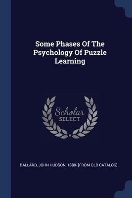 Produktbild: Some Phases Of The Psychology Of Puzzle Learning