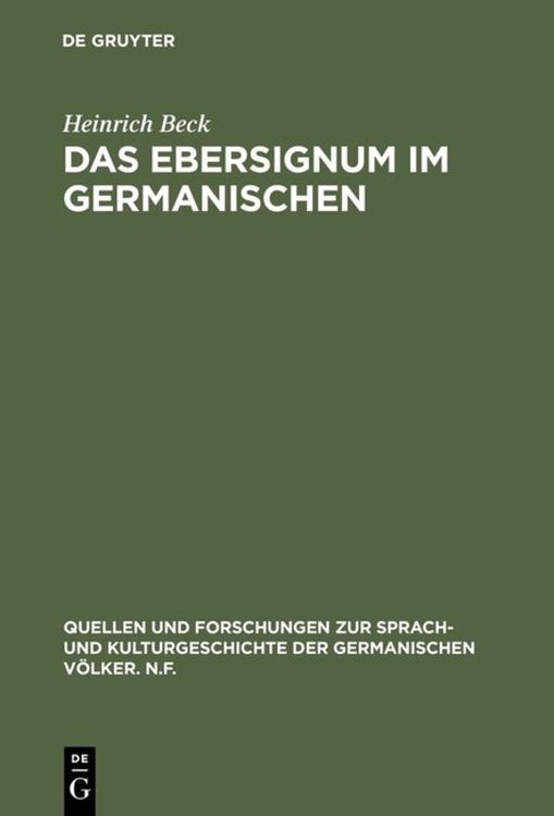 Bild vom Artikel Das Ebersignum im Germanischen vom Autor Heinrich Beck