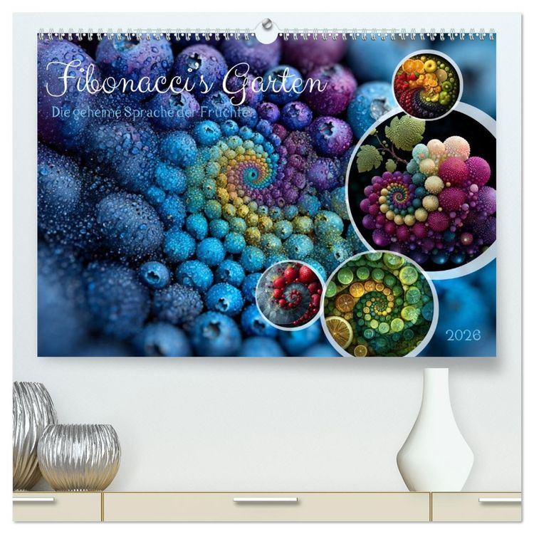 Produktbild: Fibonacci&rsquo;s Garten (hochwertiger Premium Wandkalender 2026 DIN A2 quer), Kunstdruck in Hochglanz