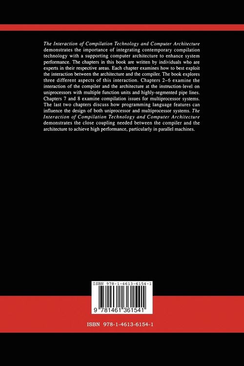 Produktbild: The Interaction of Compilation Technology and Computer Architecture