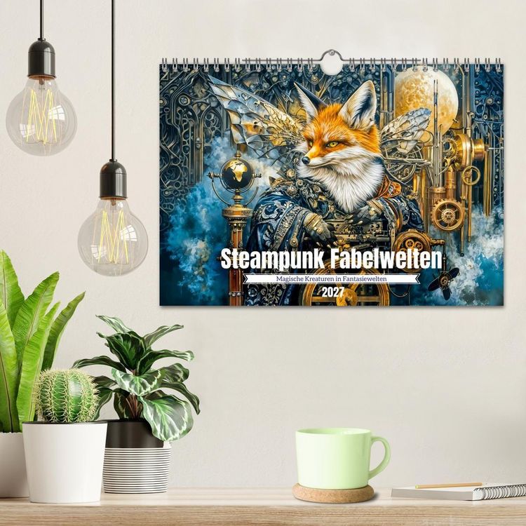 Produktbild: Steampunk Fabelwelten - Magische Kreaturen in Fantasiewelten (Wandkalender 2027 DIN A4 quer), CALVENDO Monatskalender