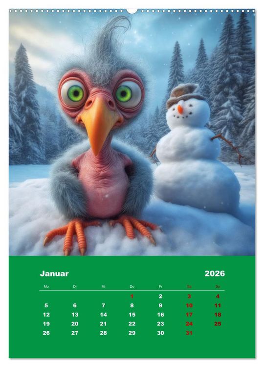 Produktbild: Waldo und Stefler (Wandkalender 2026 DIN A2 hoch), CALVENDO Monatskalender