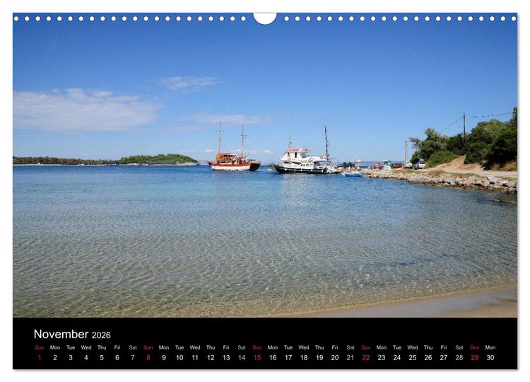 Produktbild: Chalkidiki: Kassandra, Sithonia, Athos (Wall Calendar 2026 DIN A3 landscape), CALVENDO 12 Month Wall Calendar