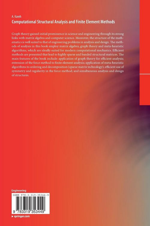 Produktbild: Computational Structural Analysis and Finite Element Methods