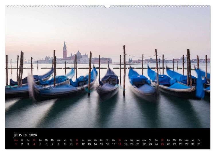 Produktbild: Venise Impressions (Calendrier mural 2026 DIN A2 vertical) calendrier de bureau
