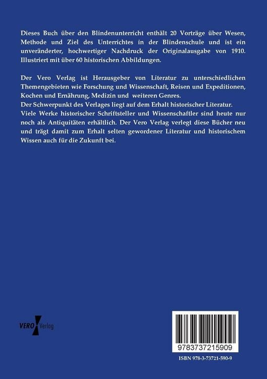 Produktbild: Der Blindenunterricht