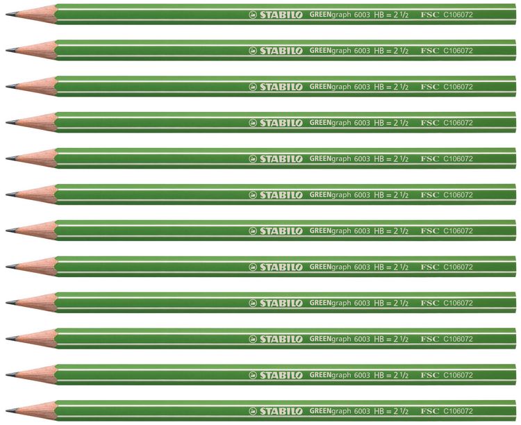 Produktbild: STABILO Bleistift GREENgraph oGummi gr