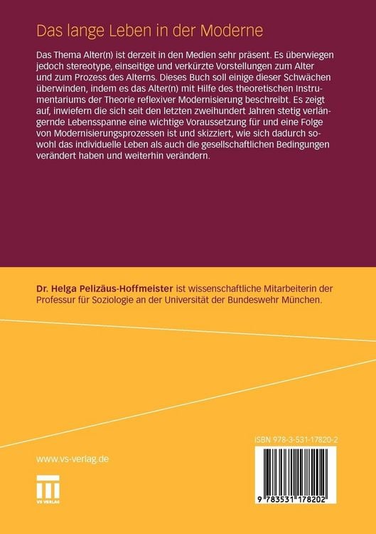 Produktbild: Das lange Leben in der Moderne