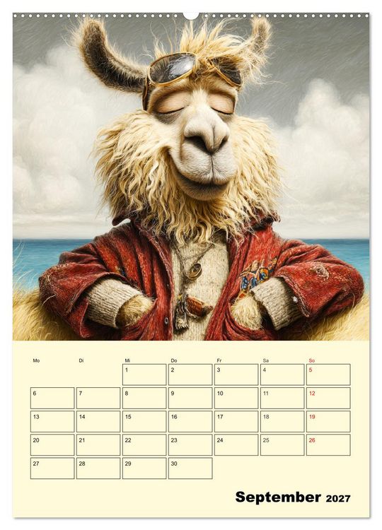 Produktbild: Lama la Vida. Lama-Momente zwischen Humor und Charakter (Wandkalender 2027 DIN A2 hoch), CALVENDO Monatskalender