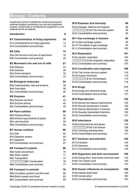 Produktbild: Cambridge Igcse(tm) Co-Ordinated Sciences Teacher Guide