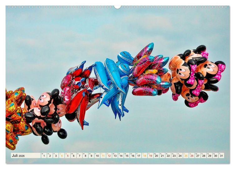 Produktbild: Mein sch&ouml;ner bunter Luftballon (Wandkalender 2026 DIN A2 quer), CALVENDO Monatskalender