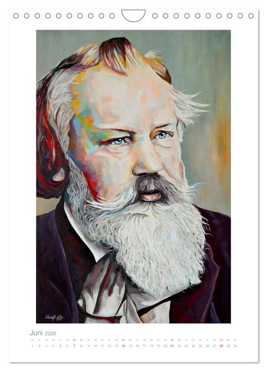 Produktbild: PopArt Bilder ber&uuml;hmter Komponisten (Wandkalender 2026 DIN A4 hoch), CALVENDO Monatskalender
