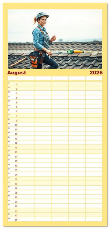 Produktbild: Familienplaner 2026 - Powerfrauen - Frauen in anspruchsvollen Berufen mit 5 Spalten (Wandkalender, 21 x 45 cm) CALVENDO