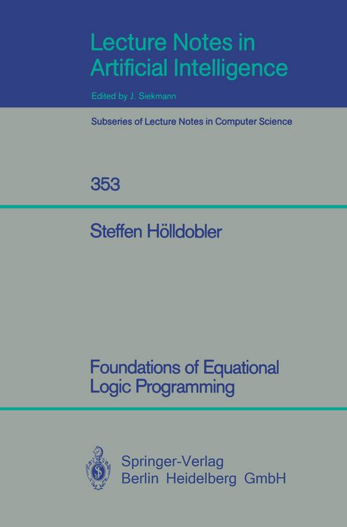 Produktbild: Foundations of Equational Logic Programming