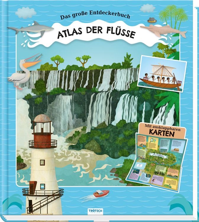 Produktbild: Tr&ouml;tsch Kinderatlas Das gro&szlig;e Entdeckerbuch Atlas der Fl&uuml;sse