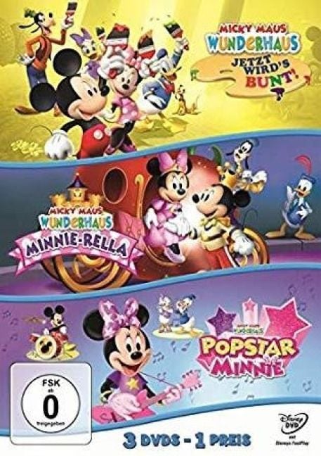 Produktbild: Micky Maus Wunderhaus - Jetzt wird's bunt/Minnie-Rella/Popstar Minnie (Dreierpack) [3 DVDs]