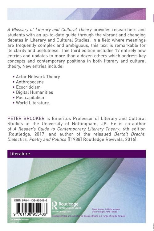 Produktbild: A Glossary of Literary and Cultural Theory