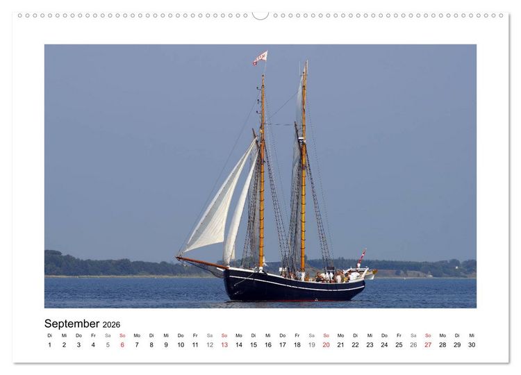 Produktbild: Segelschiffe auf dem Limfjord (hochwertiger Premium Wandkalender 2026 DIN A2 quer), Kunstdruck in Hochglanz