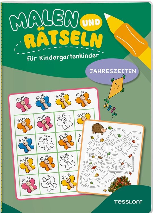Produktbild: Malen und R&auml;tseln f&uuml;r Kindergartenkinder. Jahreszeiten