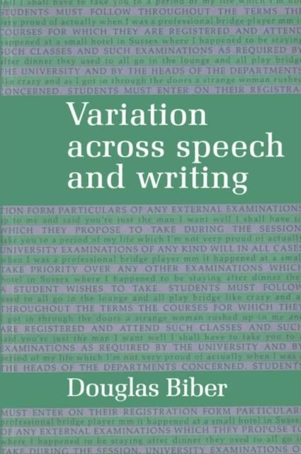 Produktbild: Variation across Speech and Writing