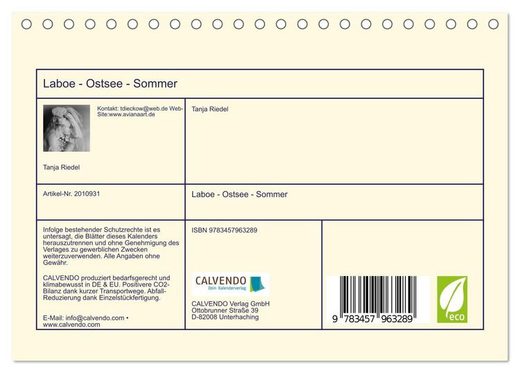 Produktbild: Laboe - Ostsee - Sommer (Tischkalender 2026 DIN A5 quer), CALVENDO Monatskalender
